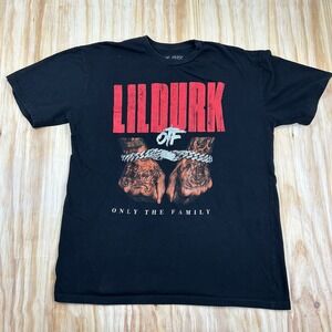 Lil Durk Only The Family Black T-Shirt Size XL Rapper Music 100% Cotton